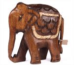 slon dřevěný - zdobený