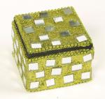 krabička čtverec - zelená  5,5x5,5 cm
