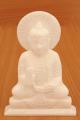 BUDDHA z bílého mramoru - 15 cm